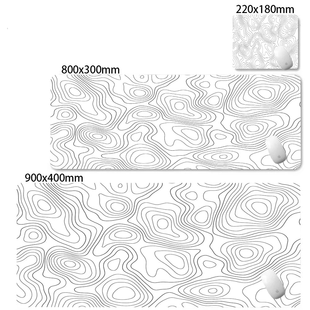 XXL Desk Mat Black And White Strata Liquid