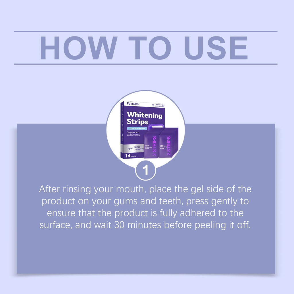 Purple Teeth Whitening Strips Oral Cleaning Removal Gel  Improve Dental Yellowing Oral Care, for Lasting Bright Smile