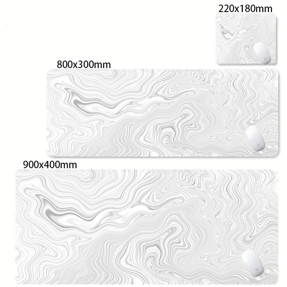 XXL Desk Mat Black And White Strata Liquid