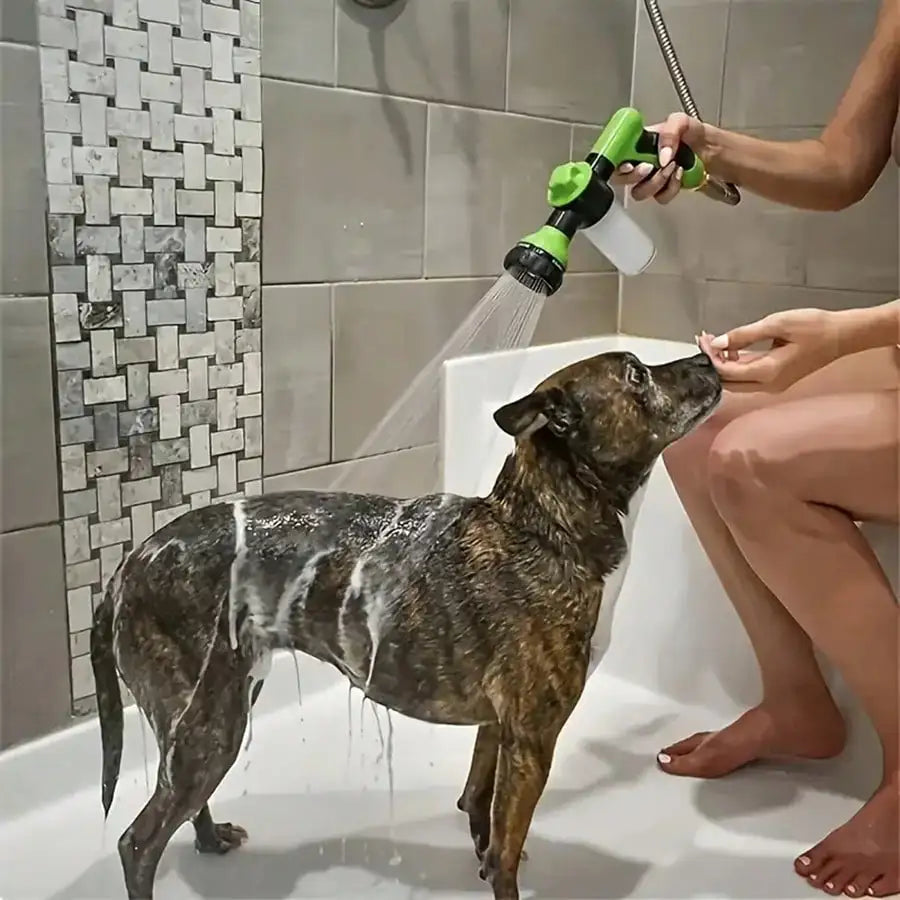 1pc 8-In-1 Outdoor Horse/Dog Washer And Garden Hose Nozzle - Perfect For Pet Baths, Watering Flowers, And Washing Cars