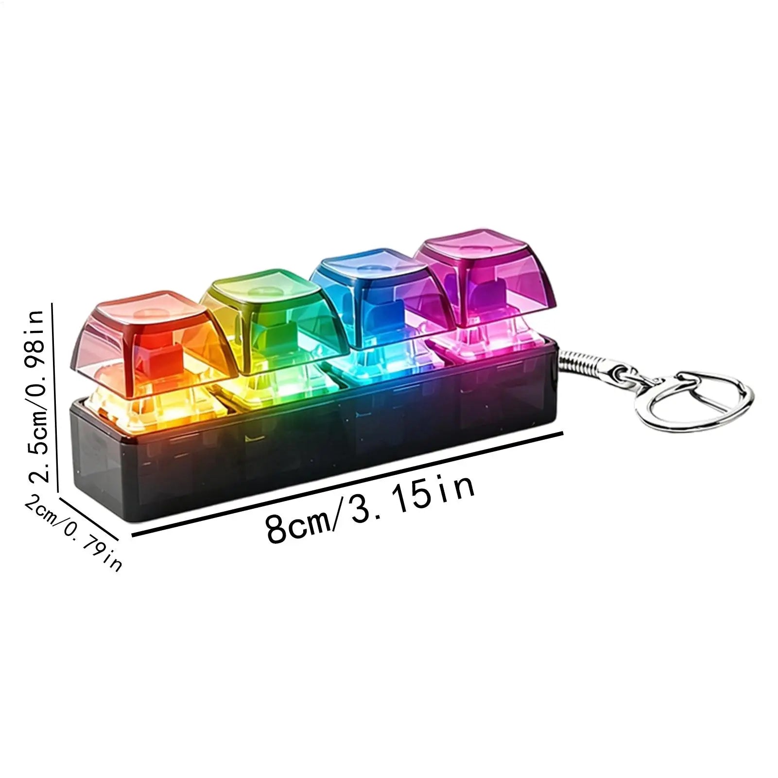 Keyboard Clicker Fidget Portable Light Up Button Sensory Toy Fidget Keychain for Home Office Travel Classroom School Work