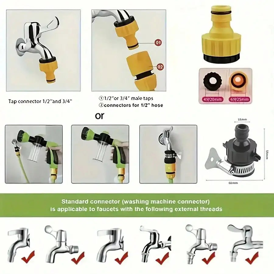 1pc 8-In-1 Outdoor Horse/Dog Washer And Garden Hose Nozzle - Perfect For Pet Baths, Watering Flowers, And Washing Cars