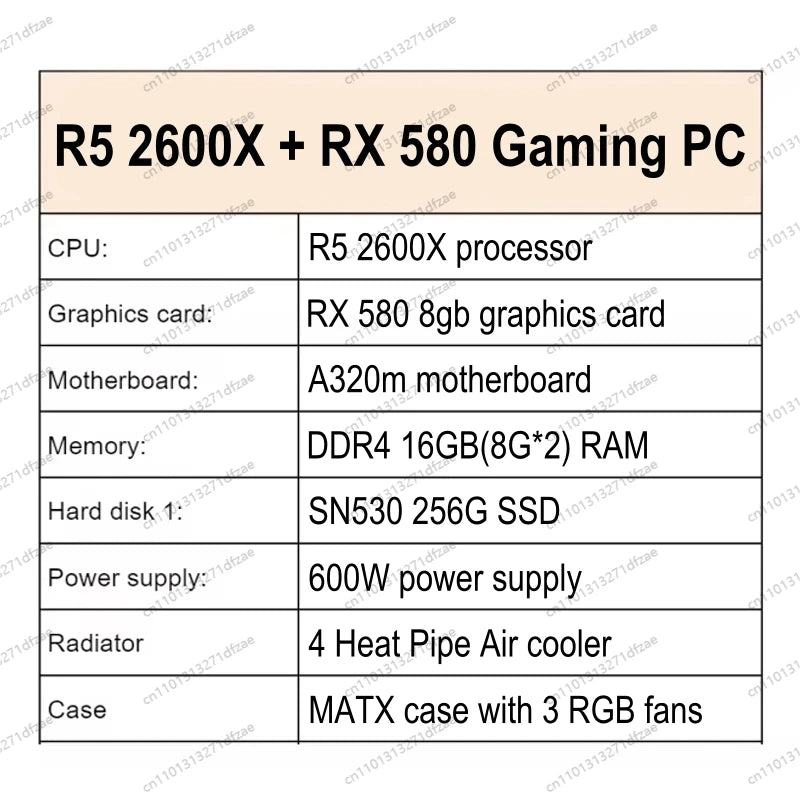 R5 2600X Prebuilt Gaming PC