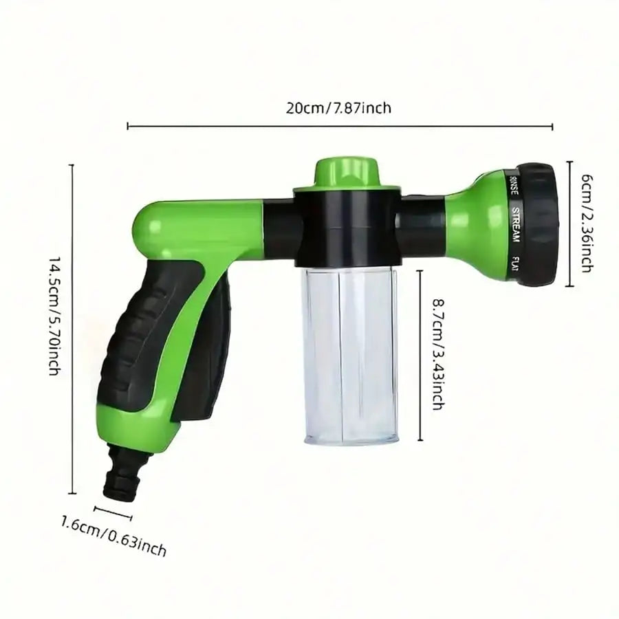 1pc 8-In-1 Outdoor Horse/Dog Washer And Garden Hose Nozzle - Perfect For Pet Baths, Watering Flowers, And Washing Cars