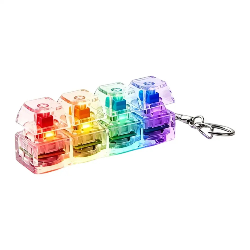 Keyboard Clicker Fidget Portable Light Up Button Sensory Toy Fidget Keychain for Home Office Travel Classroom School Work